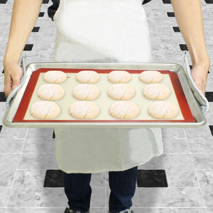 Silicone Rectangular Baking Mat fits Sheet Pan - Nonstick Baking Mat Counter Mat Dough Rolling Mat Oven Liner Reusable Oven Mat Kitchen Accessories for Oven