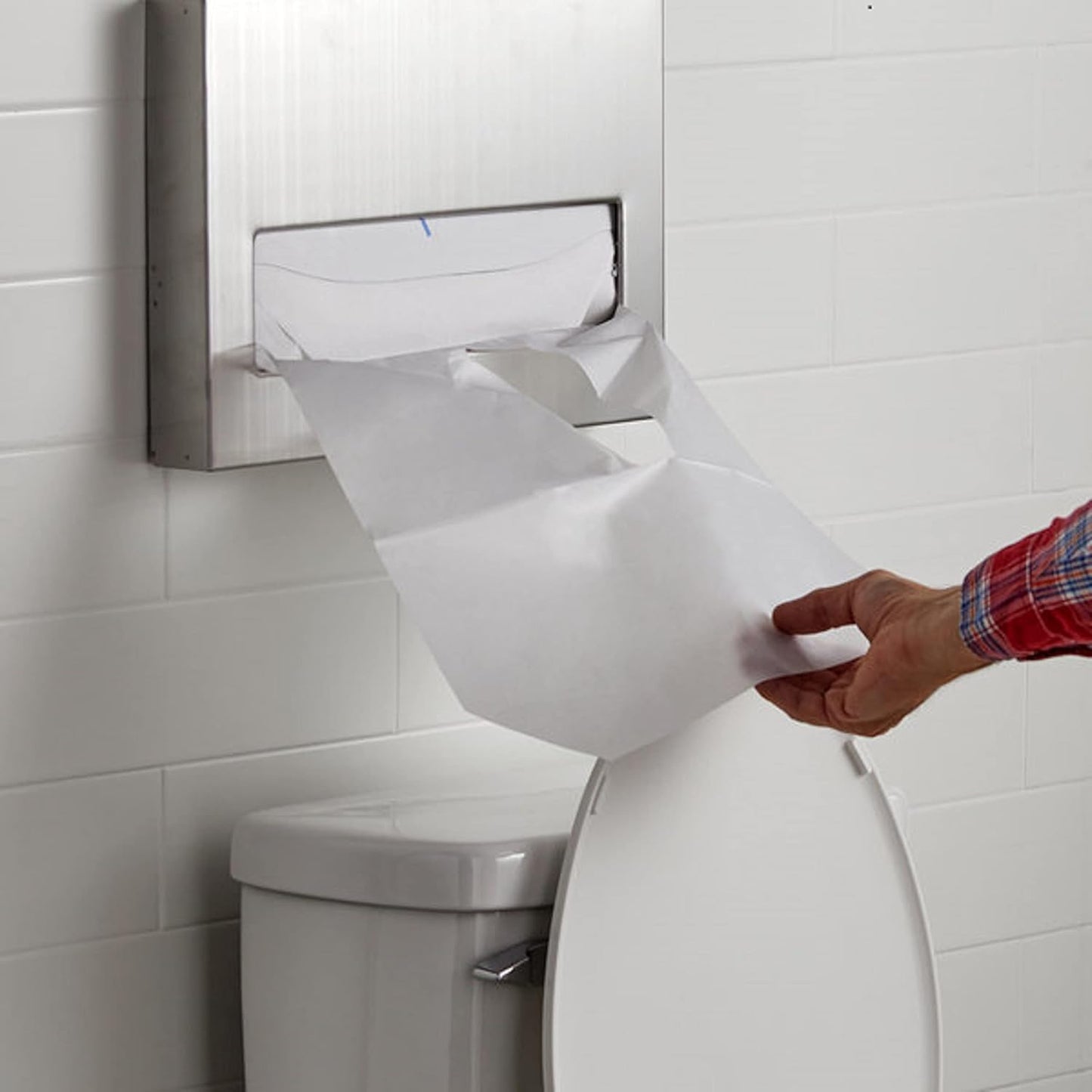 Half Fold Paper Toilet Seat Covers (250 Sheet/Pack) Disposable Toilet Seat Cover- Disposable Flushable Paper Toilet Seat Liner for Commercial and Public Restrooms Portable Potty Seats