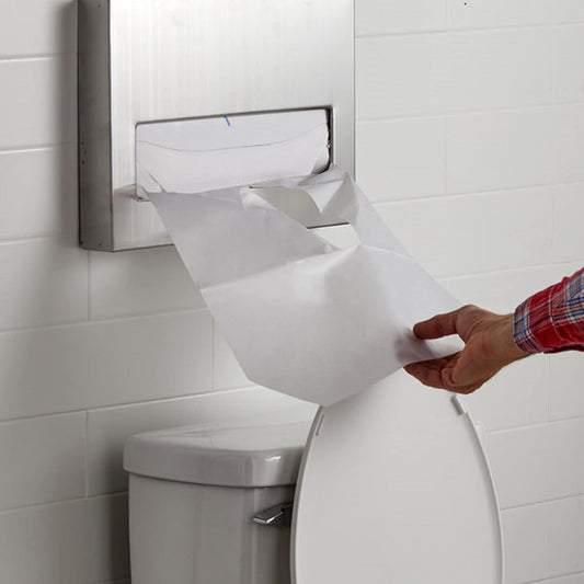 Half Fold Paper Toilet Seat Covers (250 Sheet/Pack) Disposable Toilet Seat Cover- Disposable Flushable Paper Toilet Seat Liner for Commercial and Public Restrooms Portable Potty Seats