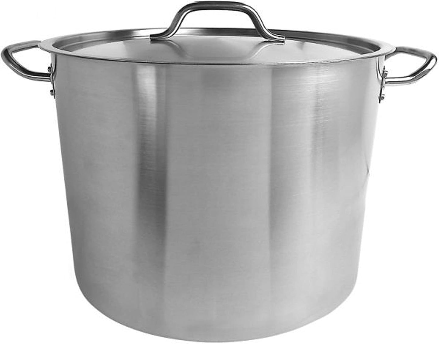 Stainless Steel Stock Pot with Lid - Heavy Duty Induction Large Stock Pot Stew Pot Cookware for Simmering Soup Canning Soup Pasta VegetableOven Safe & Induction Ready
