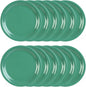 Round Dinner Plates Narrow Rim  Melamine Set of 12- Dishwasher Safe Break-Resistant Reusable Plates Kitchen Plates Dinnerware Dishes for Home Kitchen