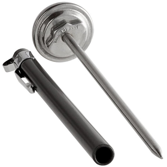 Stainless Steel Pocket Thermometer, 5" Stem, 1" Dial, Fahrenheit- Cooking and Grilling Pocket Size for Food Cooking and Grilling