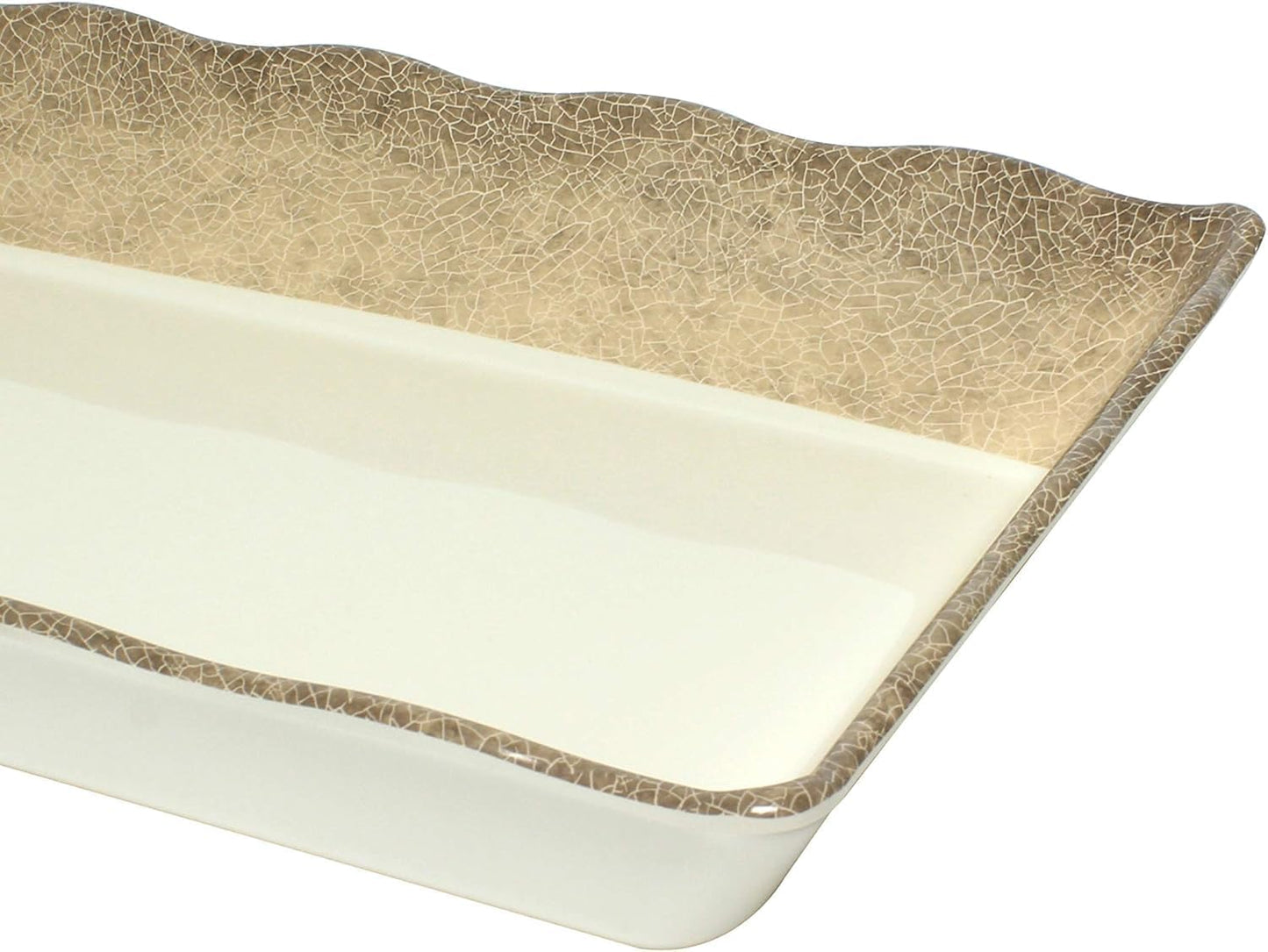 Rectangular Serving Melamine Tray - Dishwasher Safe Break-Resistant Reusable Serving Platter Plates Kitchen Plates Dinnerware Appetizer Plates