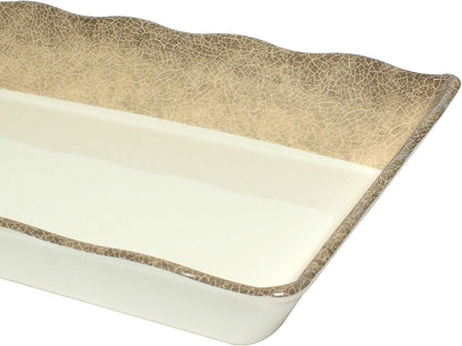 Rectangular Serving Melamine Tray - Dishwasher Safe Break-Resistant Reusable Serving Platter Plates Kitchen Plates Dinnerware Appetizer Plates