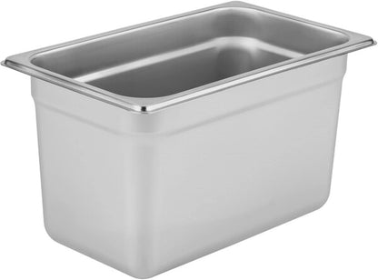Deep Stainless Steel Anti-Jamming Steam Pan 22 Gauge- Chafing Steam Table Pans Catering Food Storage Metal Pan Hotel Pan for Restaurant Events Catering Use