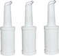 Pour and Store Fruit Juice and Liquor Pour Bottles  Set of 3- Juice Pouring Bottle Containers Bar Pour Bottles Plastic Juice Pour Bottles Plastic Barware for Bars & Event