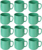 10 oz Mug Melamine Set of 12- Dishwasher Safe Break-Resistant Coffee Cup Set Reusable Plastic Cup for Latte Cappuccino Cocoa Hot Tea Mocha Home Cafe Restaurants