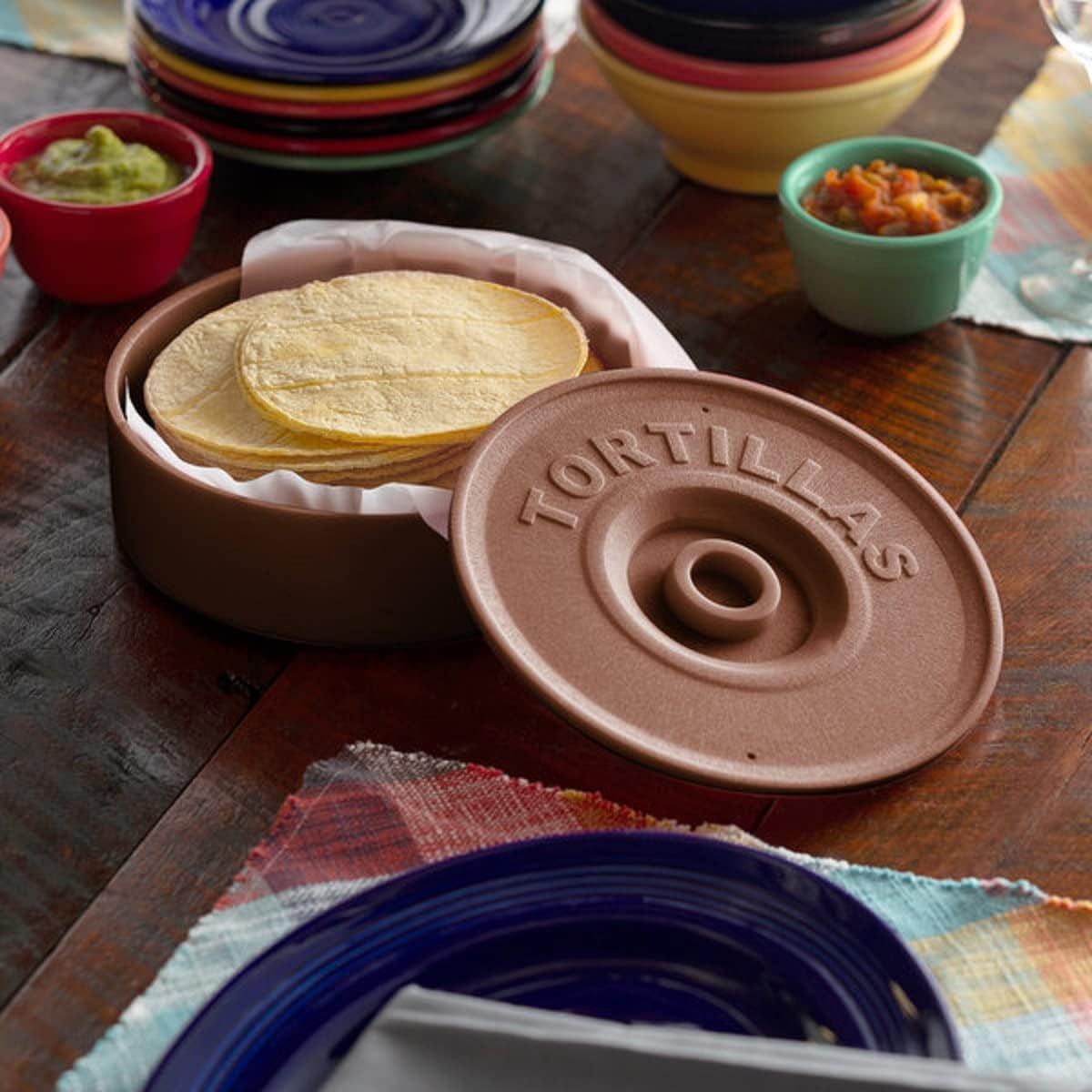 8-1/2" Tortilla Warmer/Server - Tortilla/Pancake Keeper Food Container Perfect for Keeping Tortillas Pancakes and Waffles Warm