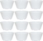 8 oz Bouillon Cup Melamine Set of 12- Dinnerware Soup Bowls Small Bowls for Side Dishes Dessert Soup Chili Dipping Sauce Dishwasher Safe Break-Resistant