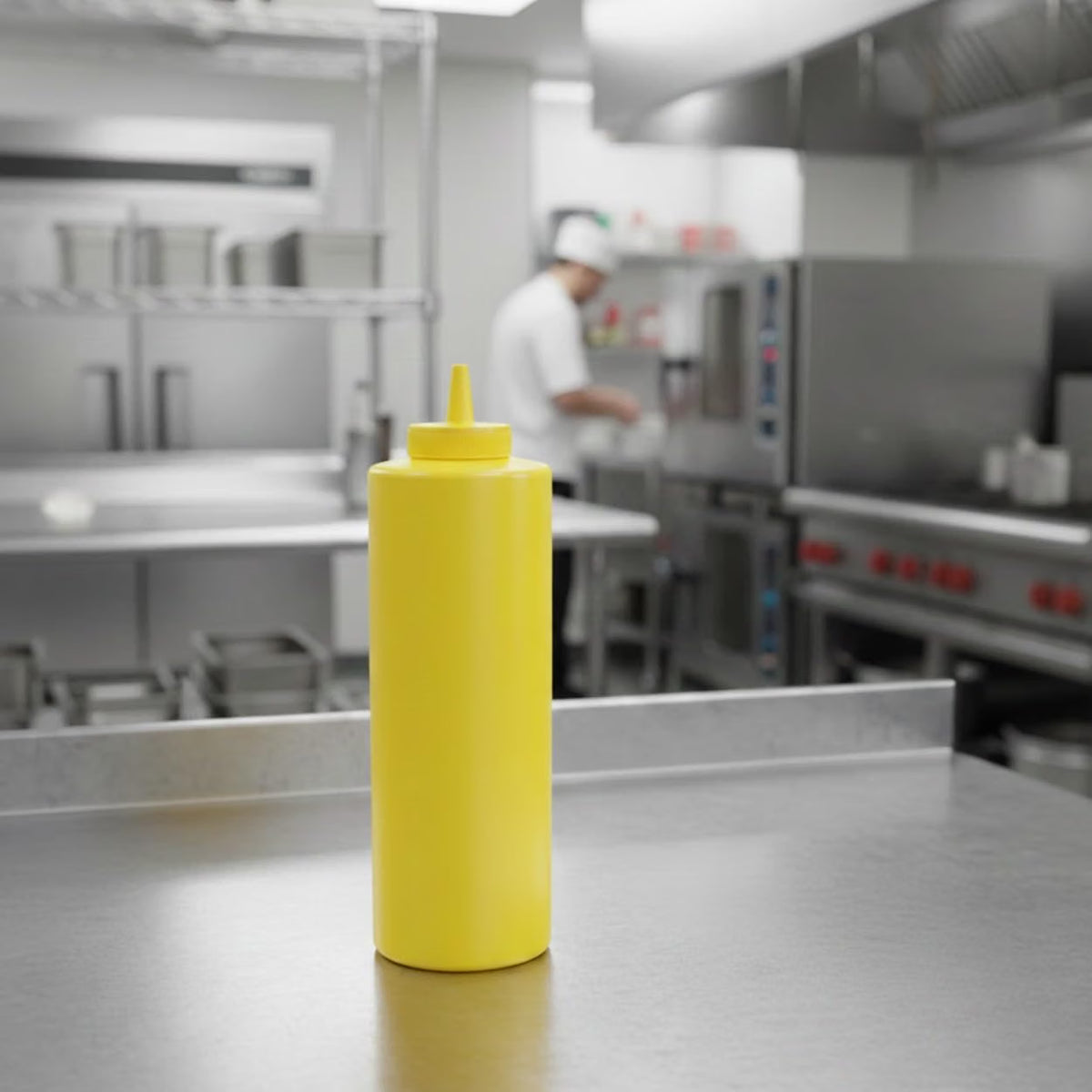 Set of 6 Squeeze Condiment Wide Mouth Dispensing Bottles - Plastic Squeeze Bottle for Sauces Spreads Ketchup Mustard Mayo Hot sauces and Olive oil