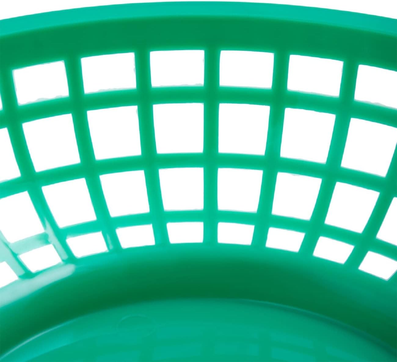 8" Round Fast Food Basket Plastic Set of 12- Fry Fast Food Reusable Foodservice Restaurant Diner Tray Plates Restaurant Supplies Deli Serving Chicken Burgers Sandwiches & Fries