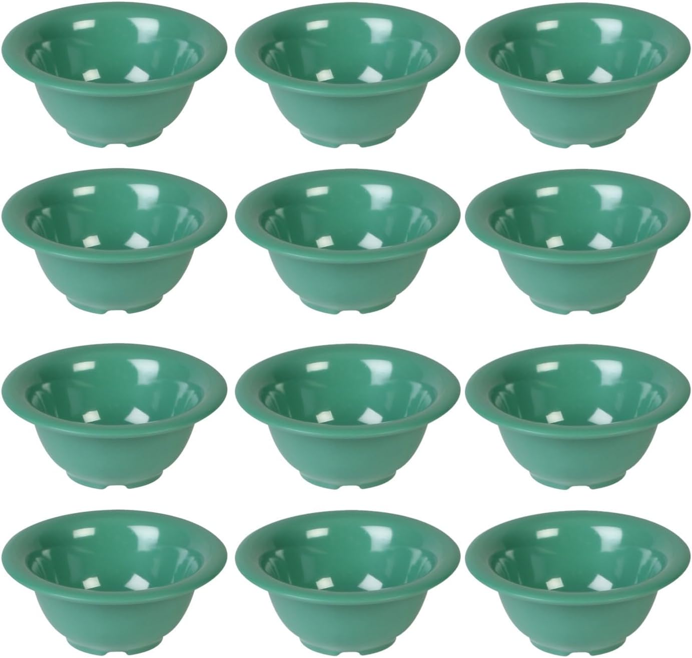 Soup Bowl Melamine Set of 12- Dishwasher Safe Break-Resistant Reusable Bowls Serving Soup Bowl Broth Cups Soup Bowls Ice Cream Dipping Sauce