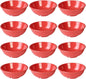 Salad Bowls Melamine Set of 12- Dishwasher Safe Break-Resistant Reusable Bowls Serving Bowl Soup Bowls for Fruits Salad Kitchen Restaurants