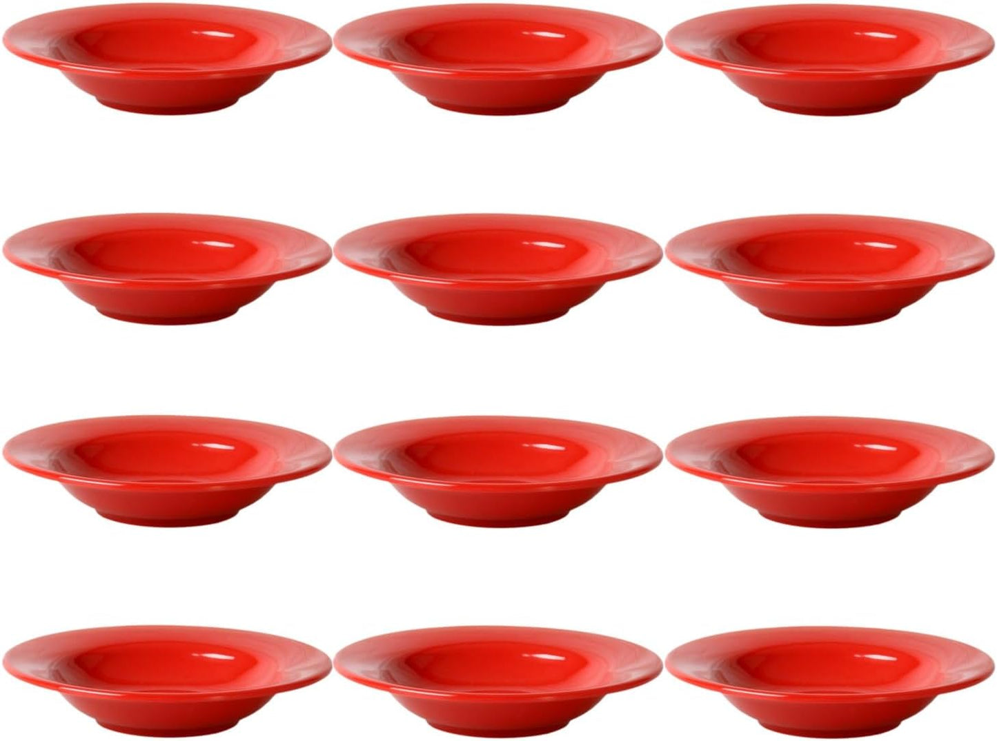 Salad Bowls Melamine Set of 12- Dishwasher Safe Break-Resistant Reusable Bowls Serving Bowl Soup Bowls for Fruits Salad Kitchen Restaurants