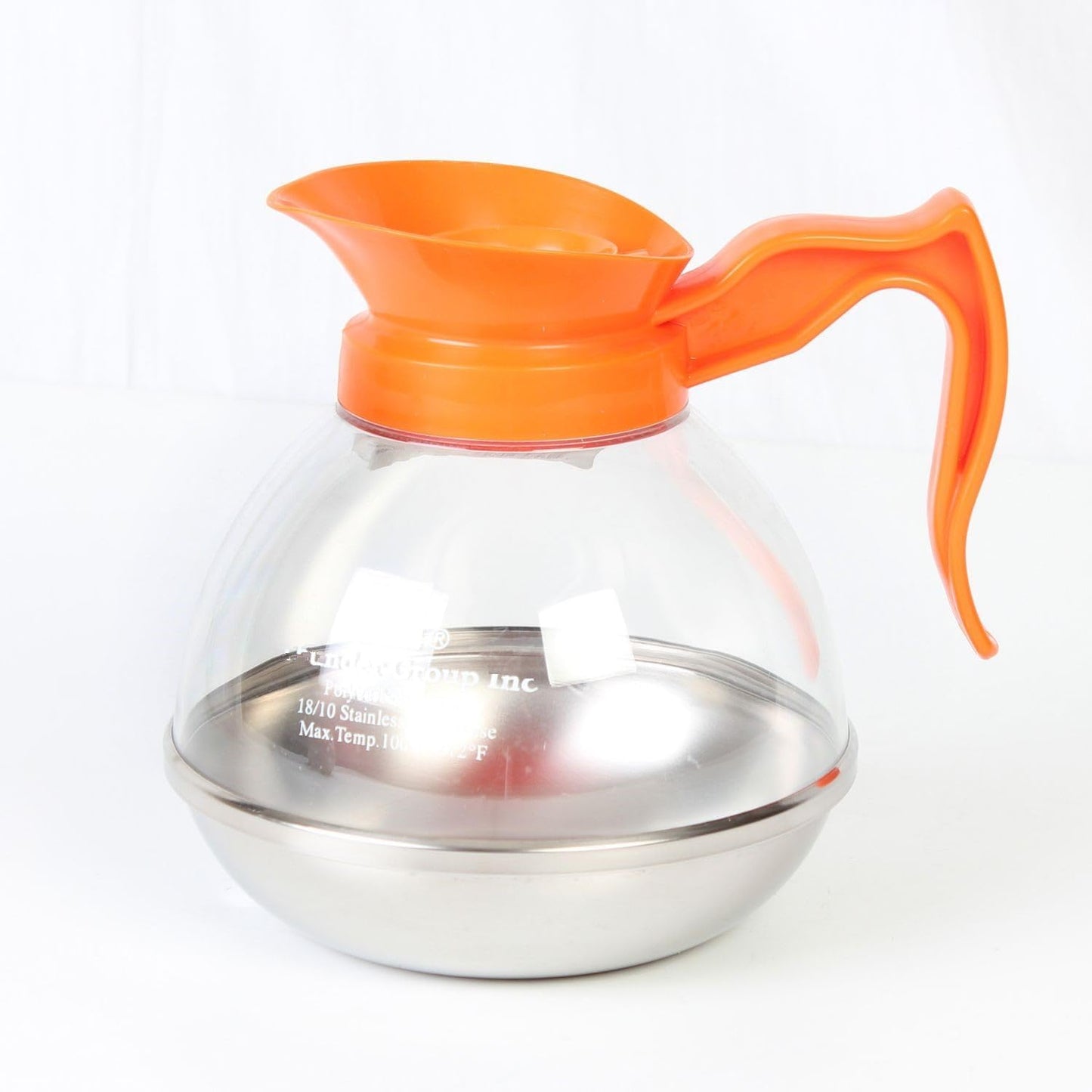 64 oz. Coffee Decanter Stainless Steel Base Polycarbonate Body with  Plastic Handle Commercial Grade- Coffee Carafe Easy Pour Coffee Decanter Perfect for Cafes Home and Restaurant