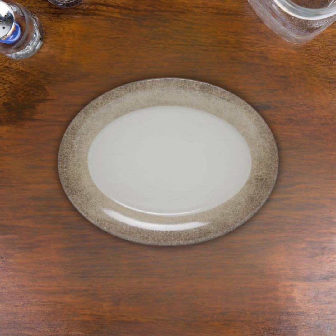Oval Platters Melamine Set of 12- Dishwasher Safe Break-Resistant Reusable Serving Platter Plates Kitchen Plates Dinnerware Appetizer Plates Serving Plate
