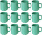 8 oz Mug Melamine Set of 12- Dishwasher Safe Break-Resistant Coffee Cup Set Reusable Plastic Cup for Latte Cappuccino Cocoa Hot Tea Mocha Home Cafe Restaurants