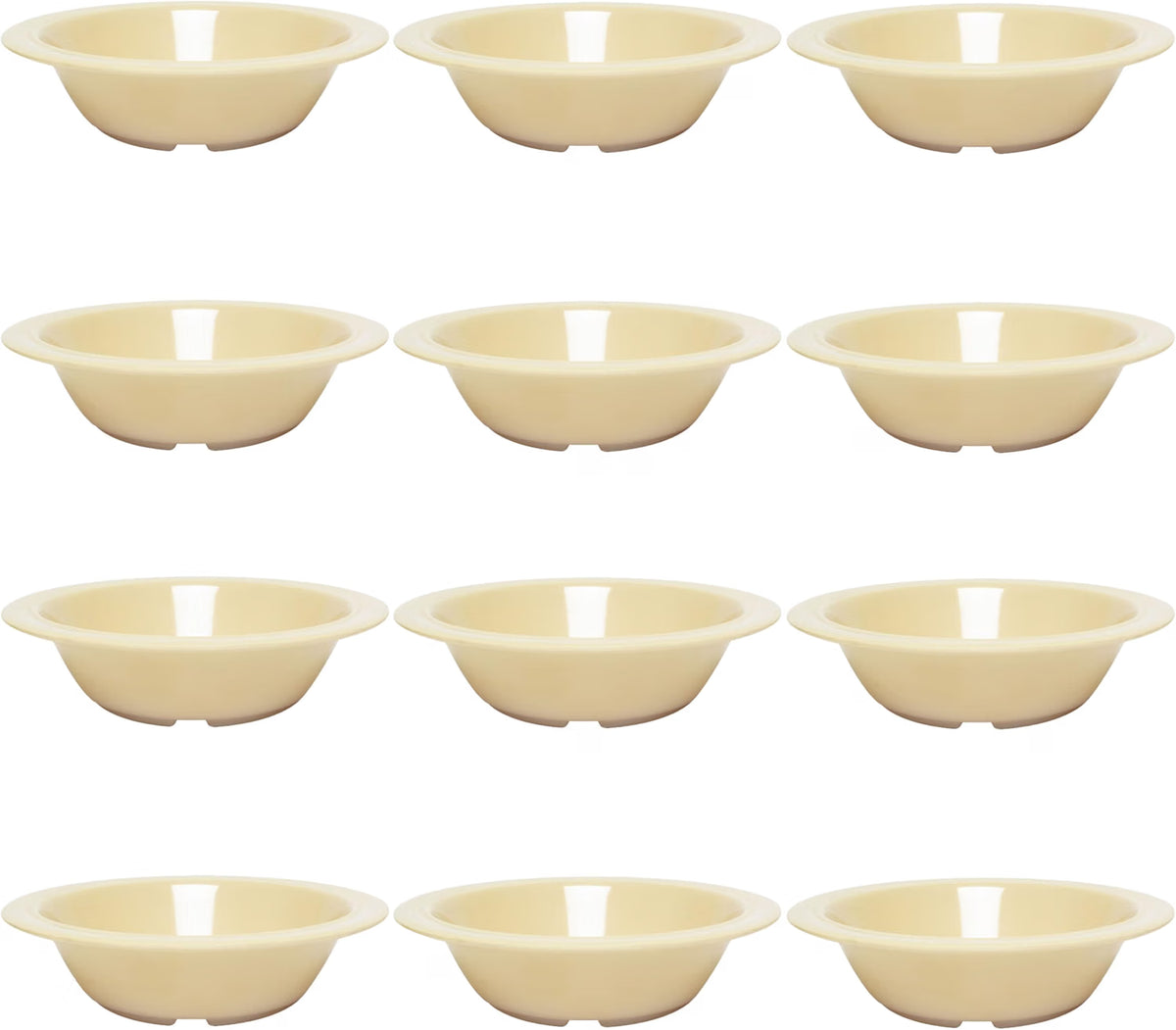 12 oz. Soup/Cereal Bowl Melamine Set of 12- Dishwasher Safe Break-Resistant Reusable Bowls Serving Bowl Soup Bowls for Fruits Salad Kitchen Restaurants