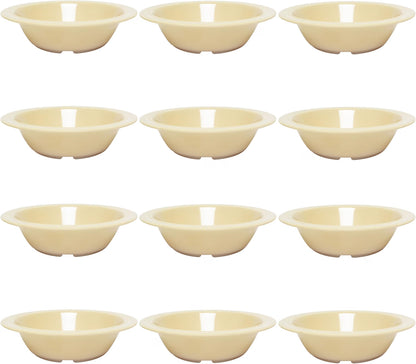 12 oz. Soup/Cereal Bowl Melamine Set of 12- Dishwasher Safe Break-Resistant Reusable Bowls Serving Bowl Soup Bowls for Fruits Salad Kitchen Restaurants