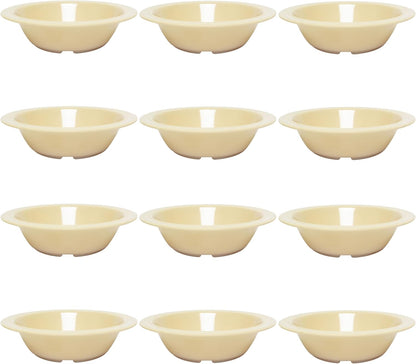 12 oz. Soup/Cereal Bowl Melamine Set of 12- Dishwasher Safe Break-Resistant Reusable Bowls Serving Bowl Soup Bowls for Fruits Salad Kitchen Restaurants