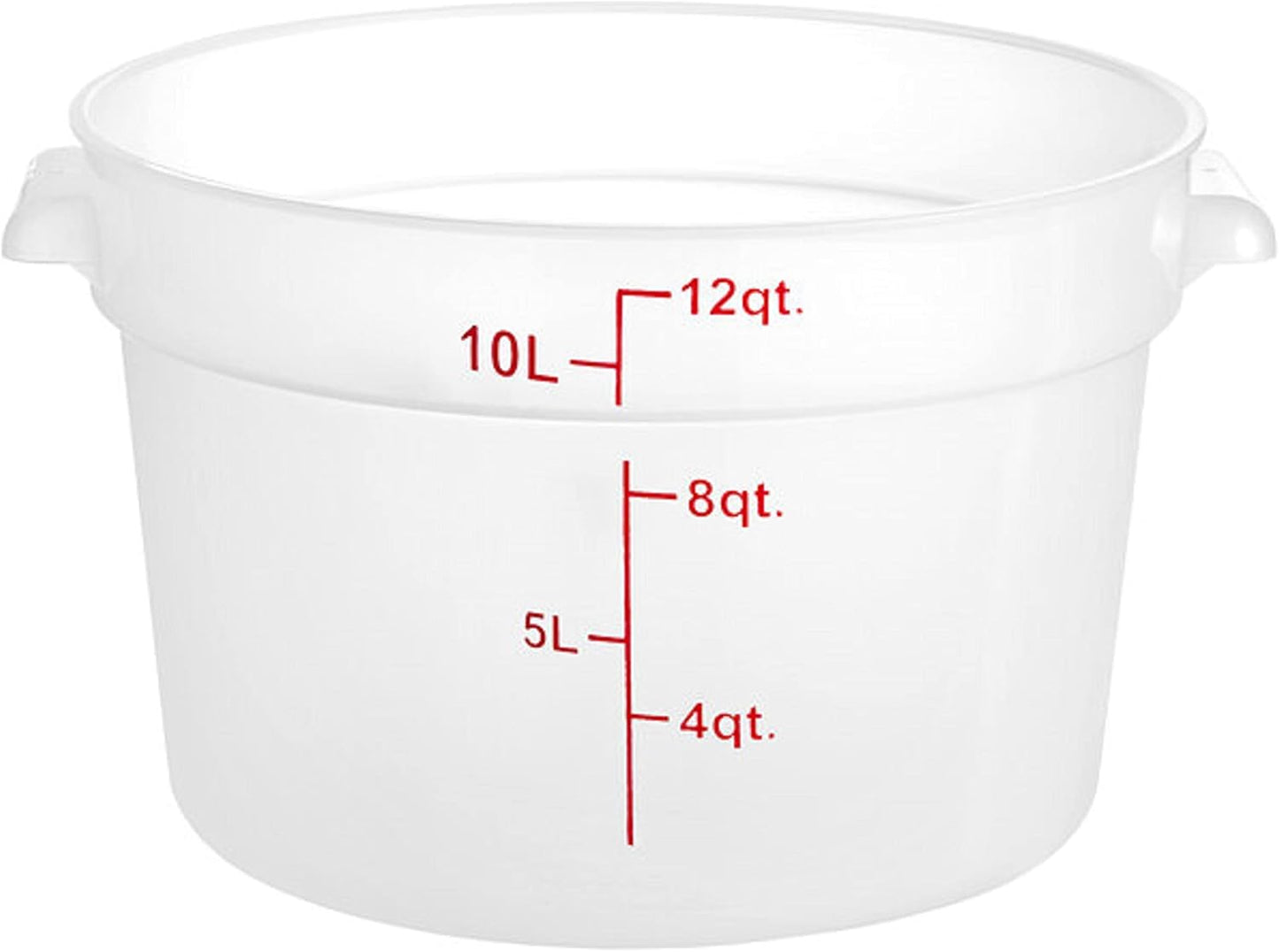 Round Food Storage Container Translucent Polypropylene- Commercial Food Storage Containers Meal Prep Containers Reusable Food Containers for Pantry Kitchen Storage Organization