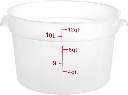 Round Food Storage Container Translucent Polypropylene- Commercial Food Storage Containers Meal Prep Containers Reusable Food Containers for Pantry Kitchen Storage Organization