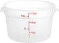 Round Food Storage Container Translucent Polypropylene- Commercial Food Storage Containers Meal Prep Containers Reusable Food Containers for Pantry Kitchen Storage Organization