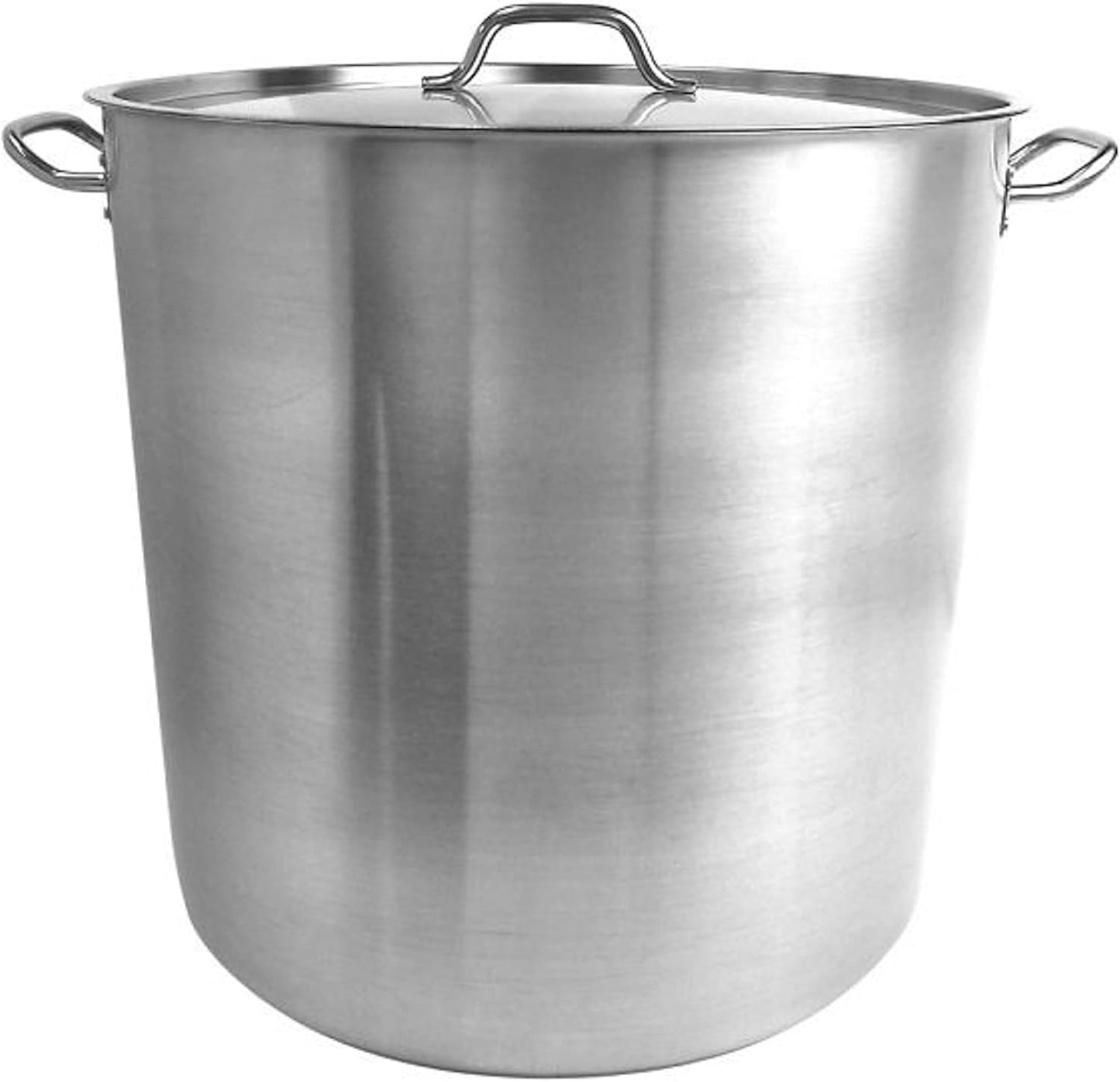 Stainless Steel Stock Pot with Lid - Heavy Duty Induction Large Stock Pot Stew Pot Cookware for Simmering Soup Canning Soup Pasta VegetableOven Safe & Induction Ready