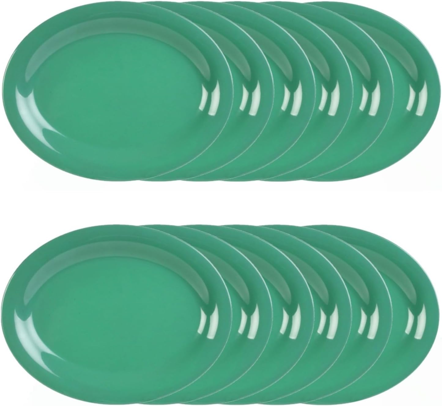 Oval Platter Pure Melamine Set of 12- Dishwasher Safe Break-Resistant Reusable Plates Kitchen Plates Dinnerware Serving Platter Dishes for Home Kitchen