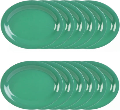 Oval Platter Pure Melamine Set of 12- Dishwasher Safe Break-Resistant Reusable Plates Kitchen Plates Dinnerware Serving Platter Dishes for Home Kitchen