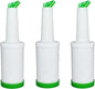 Pour and Store Fruit Juice and Liquor Pour Bottles  Set of 3- Juice Pouring Bottle Containers Bar Pour Bottles Plastic Juice Pour Bottles Plastic Barware for Bars & Event
