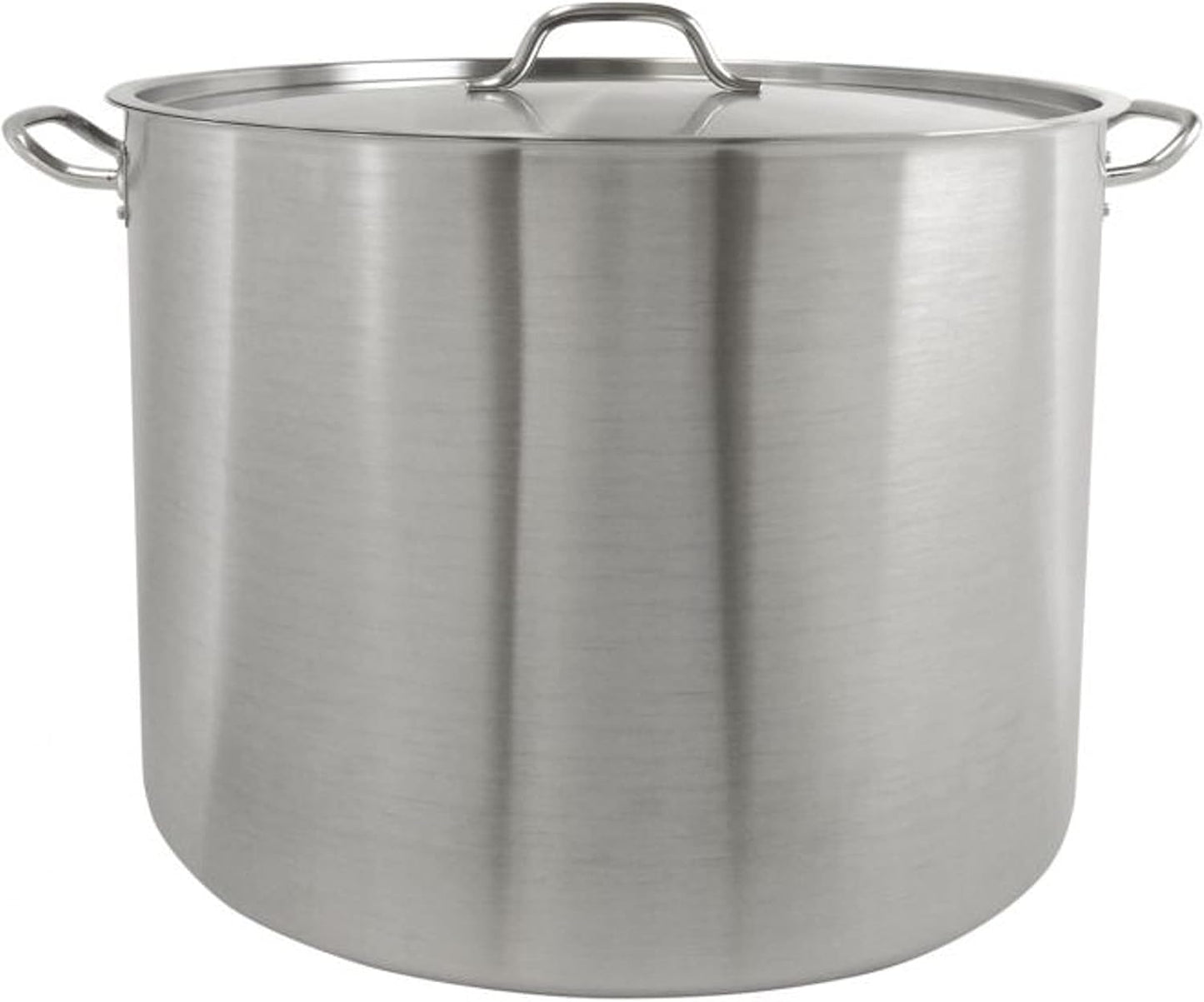 Stainless Steel Stock Pot with Lid - Heavy Duty Induction Large Stock Pot Stew Pot Cookware for Simmering Soup Canning Soup Pasta VegetableOven Safe & Induction Ready
