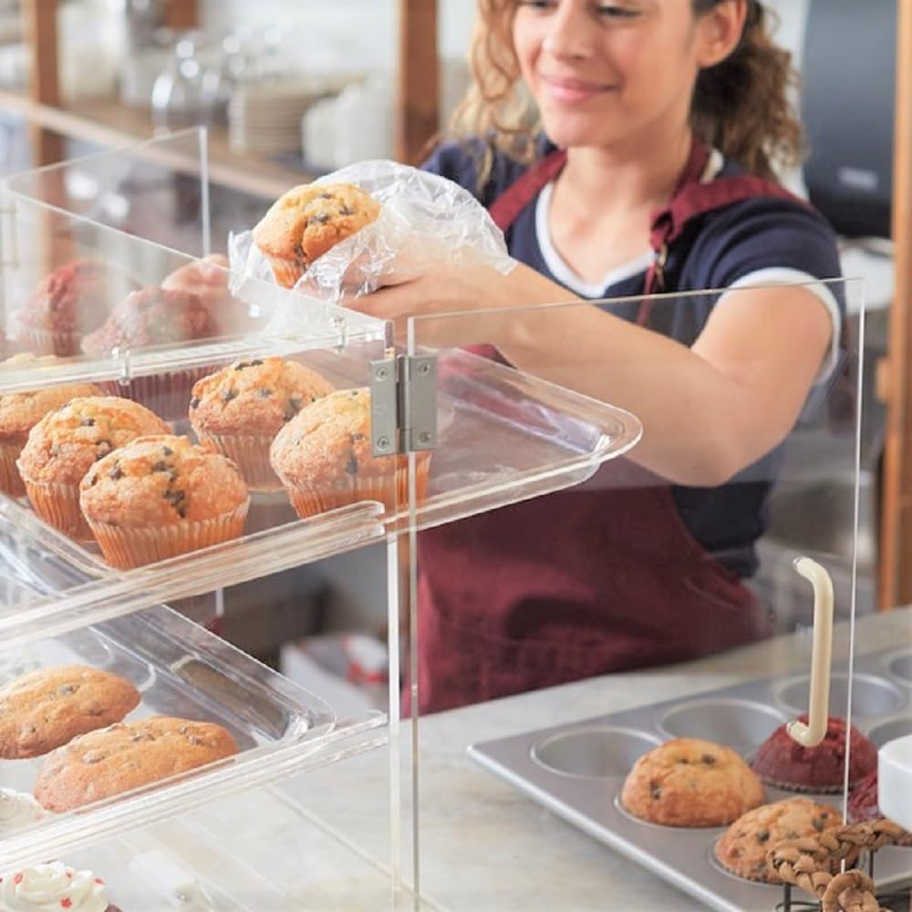 Acrylic Countertop Bakery Display Case Tray 20-1/4" x 13-2/5" x 4/5"- Pastry Case Tray Retail Commercial Home use for Bagels Baked Goods Bread Donuts Vegetables