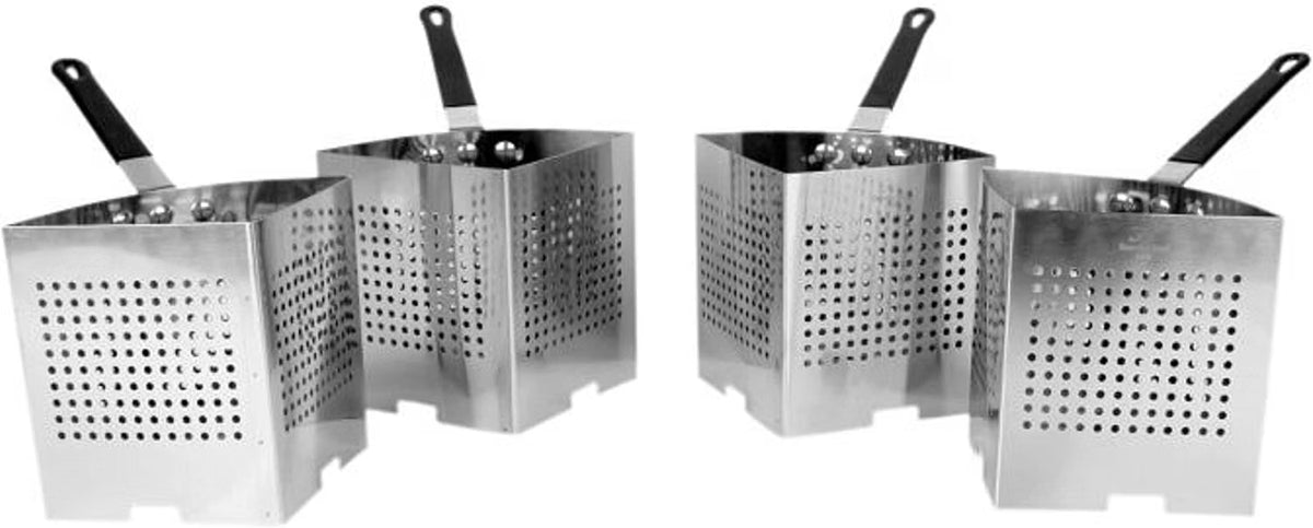 20 Qt. Aluminum Pasta Cooker with 4 Stainless Steel Inserts Set - Pasta Pot Pasta Cooker Strainer Basket Multipurpose Pasta Cookware for Spaghetti Vegetable Blanching Home Kitchen