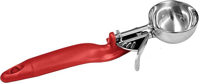 Lever Disher #30 Stainless Steel Ergo Handle- Ice Cream Cookie Scooper for Baking Cookie Scoops Portion Control Scoop Cupcake Batter Ice Cream Yogurt Gelatos