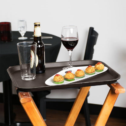 14" x 18" Rectangular Service Tray Fiberglass Non Slip Surface Service Trays Restaurant Tray Plastic Food Meals Server Tray for Home Kitchen Restaurant Cafeteria Bar Hotel