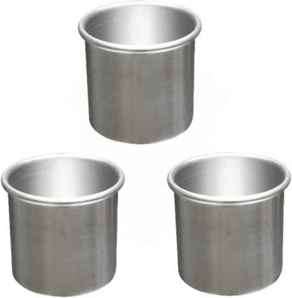 Aluminum Round Layer Cake Baking Pan Set of 3 - Bakeware for Cake Pizza Layer Cake Pans Easy Releasing Cake Baking Pans Circle Cake Pans Cake Tin Cheesecake Mold