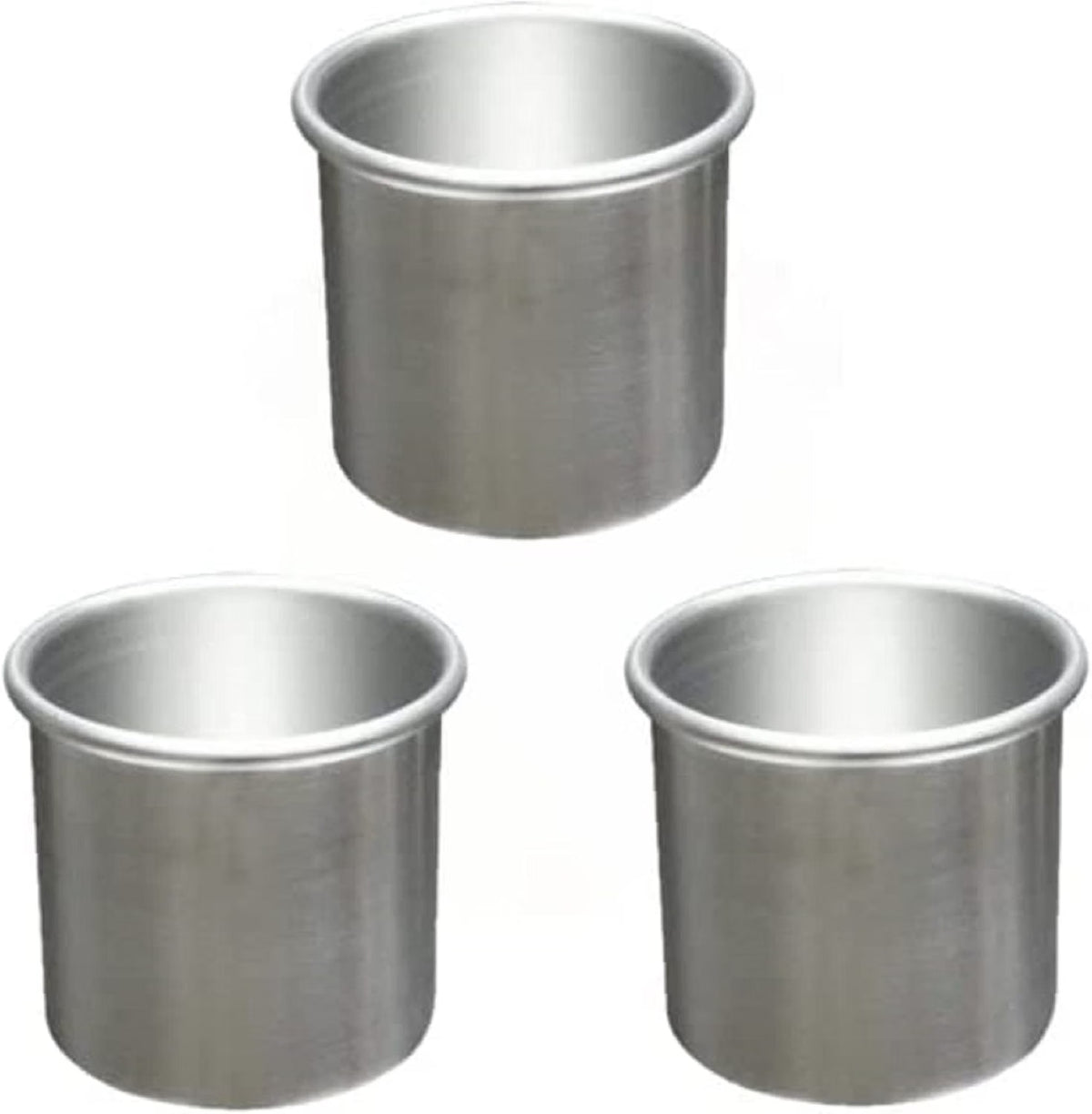 Aluminum Round Layer Cake Baking Pan Set of 3 - Bakeware for Cake Pizza Layer Cake Pans Easy Releasing Cake Baking Pans Circle Cake Pans Cake Tin Cheesecake Mold