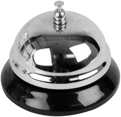 3-3/8" x 2-1/4" Call Bell One Touch Button Chrome Plated- Ringing Call Bell Service Bell for Kitchen Restaurant Bar Classic Concierge Hotel Reception Areas Warehouses