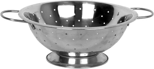 Stainless Steel Colander with Handle- Kitchen Strainer Mteal Colander Wash Vegetables Fruits Drain Cooked Pasta Kitchen Essentials Food Strainer Basket Strainer