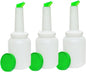 Pour and Store Fruit Juice and Liquor Pour Bottles  Set of 3- Juice Pouring Bottle Containers Bar Pour Bottles Plastic Juice Pour Bottles Plastic Barware for Bars & Event