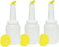 Pour and Store Fruit Juice and Liquor Pour Bottles  Set of 3- Juice Pouring Bottle Containers Bar Pour Bottles Plastic Juice Pour Bottles Plastic Barware for Bars & Event