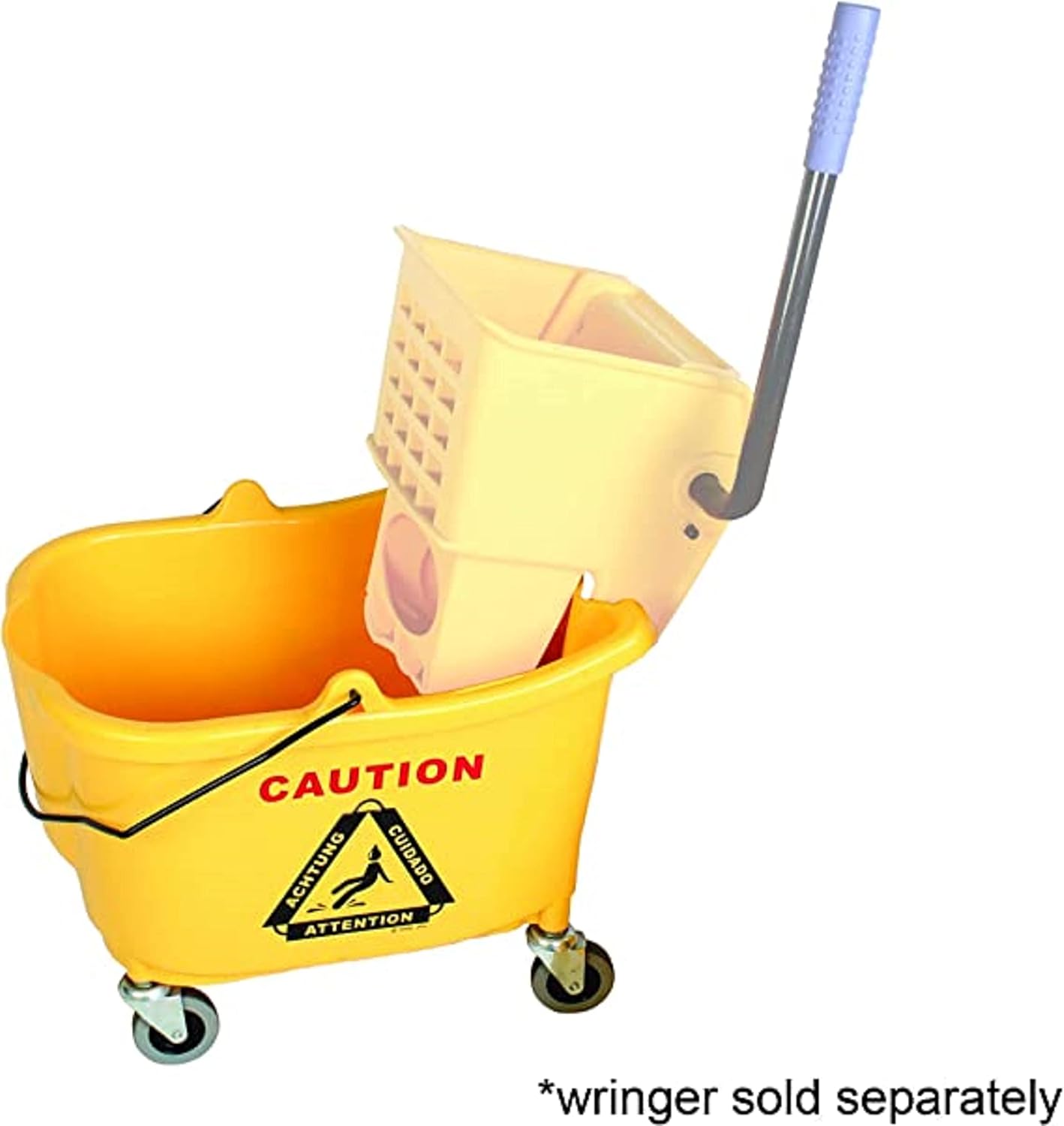 36 qt. Yellow Mop Bucket- Pail/Mop Bucket Cleaning Washing Mop Bucket Household Portable Mop Bucket Ideal for Household and Public Places Floor