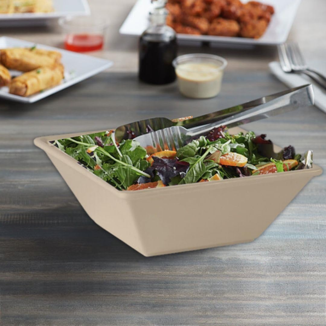 Square Bowl Passion Melamine - Dishwasher Safe Break-Resistant Serving Bowl Soup Bowl for Salads Rice Pasta Dessert Side Dishes Home Restaurants