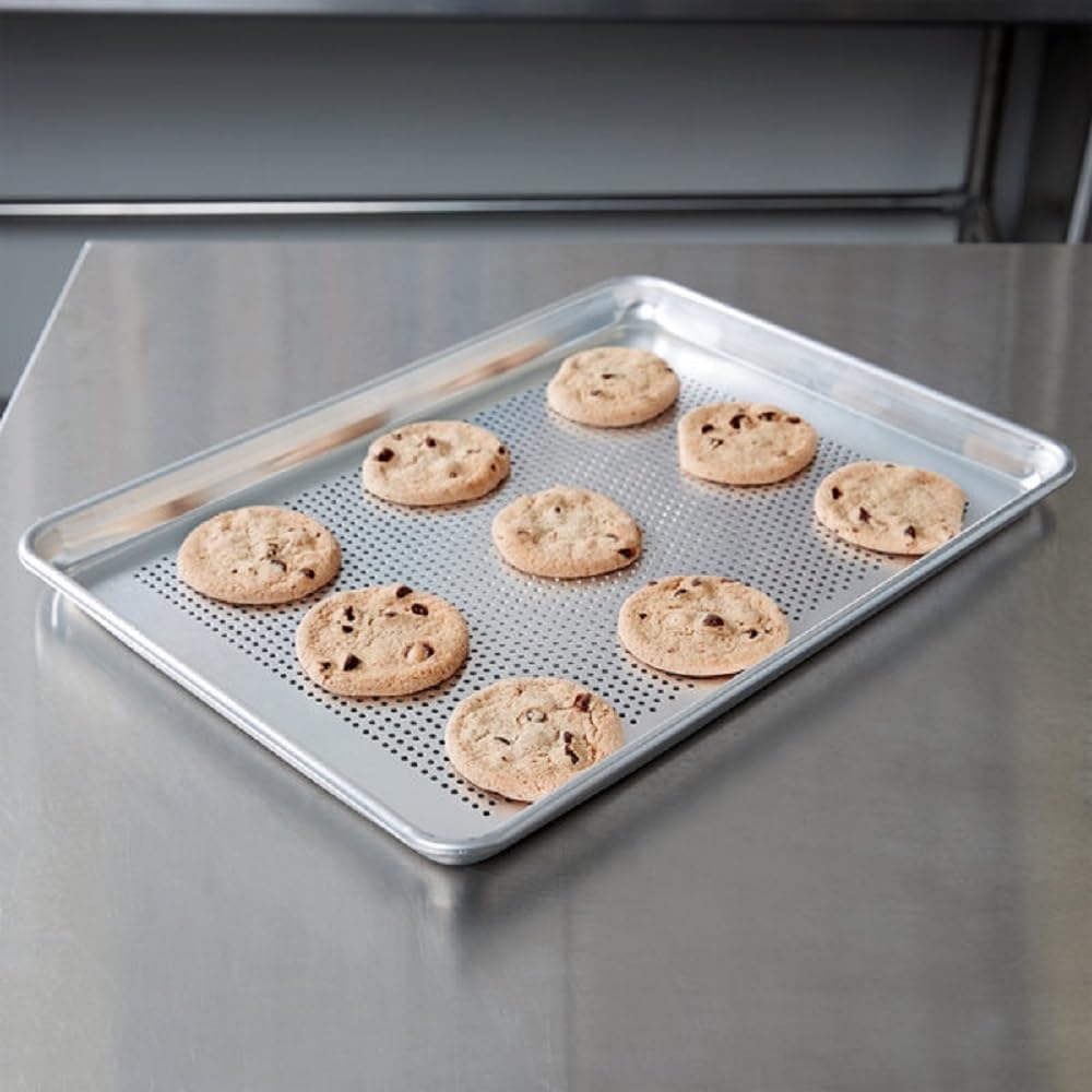 18" x 13" Perforated Aluminum Sheet Pan- Oven Safe Baking Pan Baking Tray Cookie Sheet Baking Sheet Perfect for Baking Roasting and More
