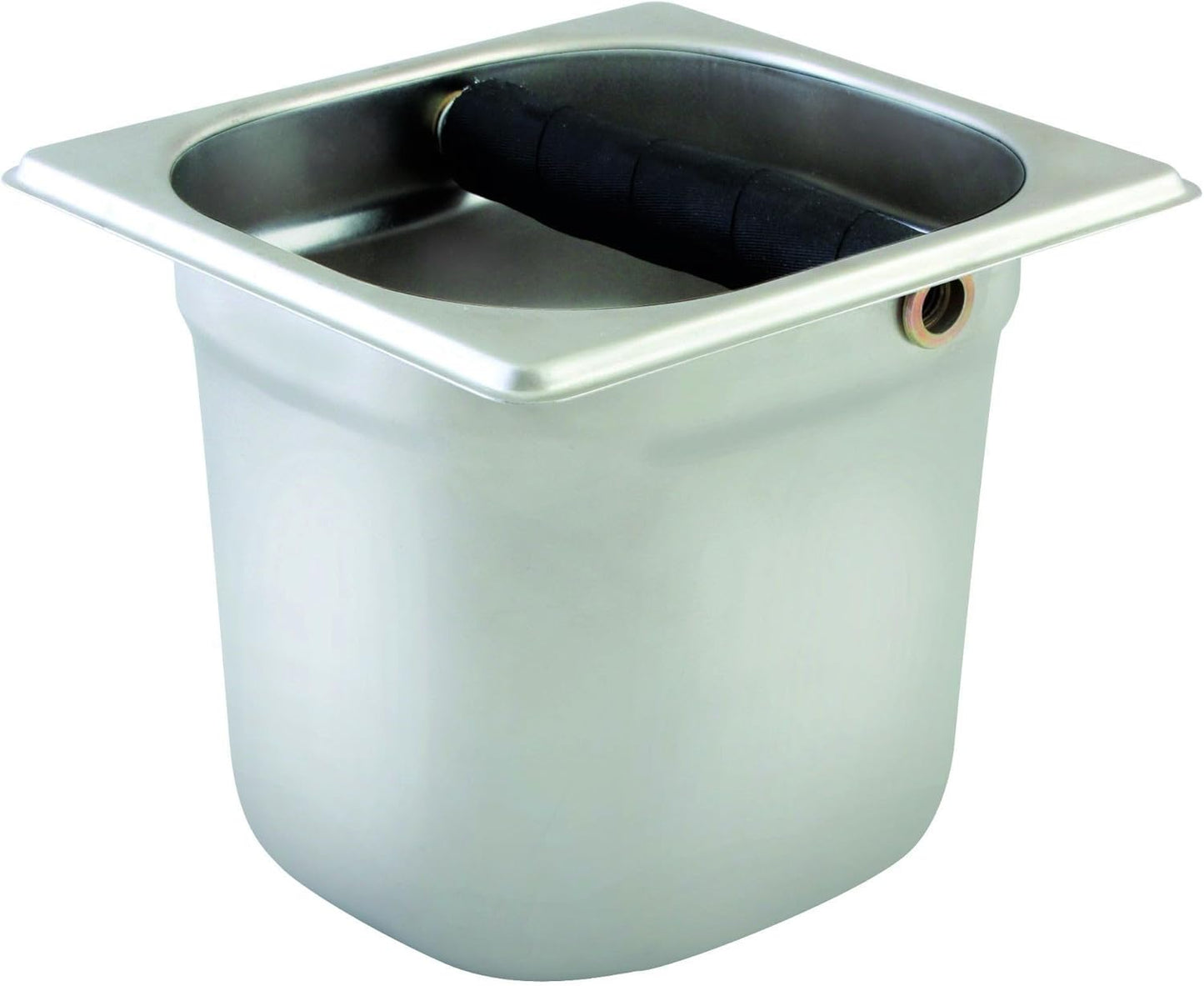 Deep Commercial Grade Stainless Steel Coffee Knock Box with Rubber Knock Bar 0.6mm Thickness- Durable Barista Espresso Knock Box Perfect for Restaurant Cafes Home