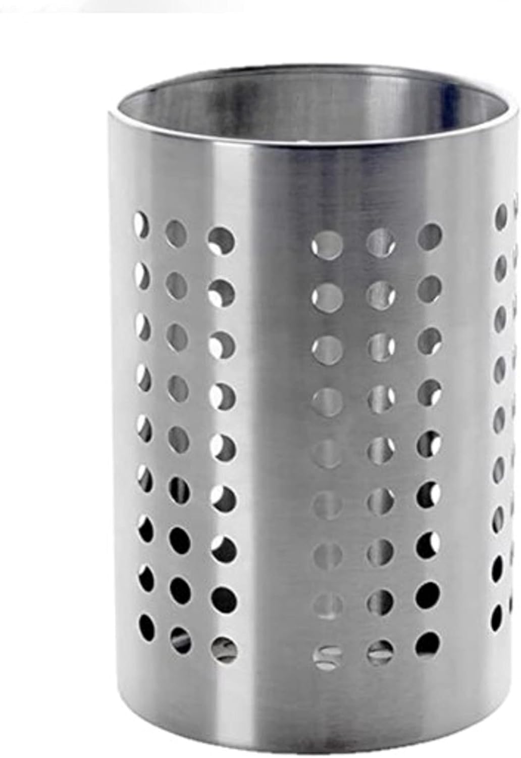 Straight Wall Flatware Cylinder Stainless Steel- Kitchen Tools Flatware Holder Utensil Drying Cylinder Countertop Silverware Caddy Flatware and Kitchen Utensils