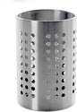 Straight Wall Flatware Cylinder Stainless Steel- Kitchen Tools Flatware Holder Utensil Drying Cylinder Countertop Silverware Caddy Flatware and Kitchen Utensils