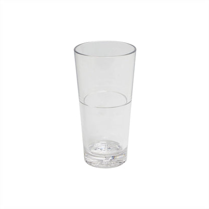 Starburst Tumbler Polycarbonate with Heavy Base Clear Color- Stackable Highball Drinking Glass Clear Tall Glass Cup Water Glass Mojito Glass Cup Cocktail Glass