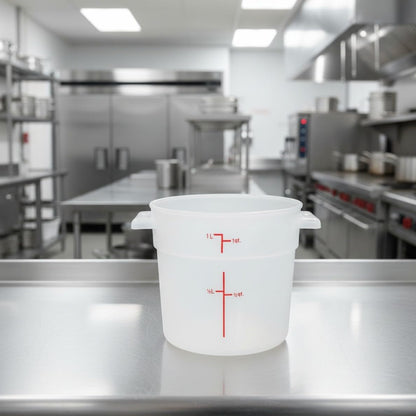 Round Food Storage Container Polypropylene - Commercial Food Storage Containers Meal Prep Containers Reusable Food Containers for Pantry Kitchen Storage Organization